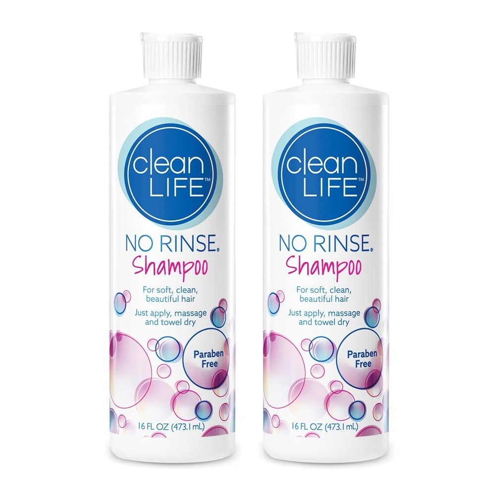 Cleanlife Products No-Rinse Shampoo, 16 oz, Alcohol-free, Ready To Use 2-PACK