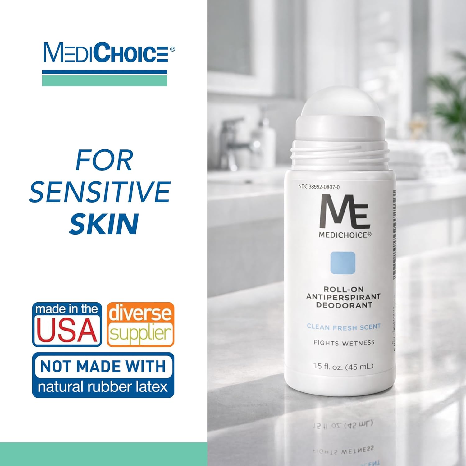 ME MediChoice Roll-On Antiperspirant Deodorant
