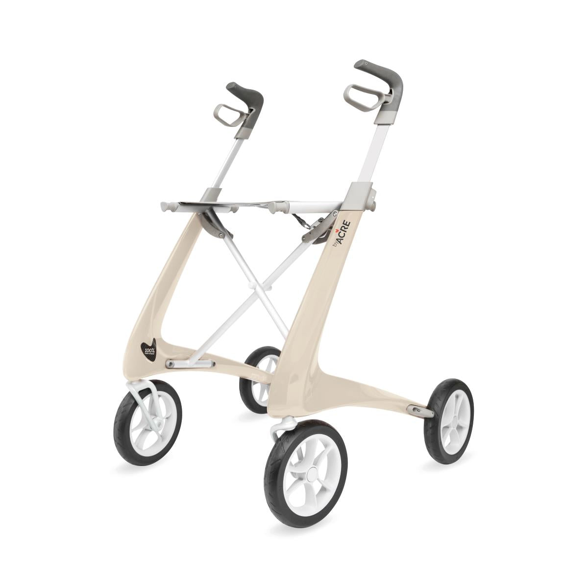Rollator, Carbon Fiber, Regular, White BYA100MDW