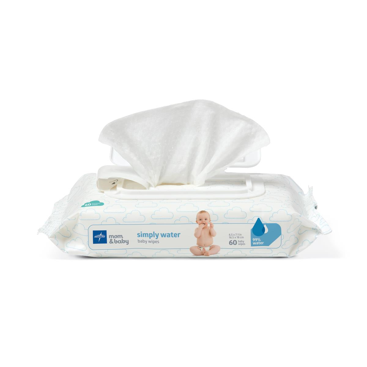 Simply Water Baby Wipes, 60/Pk SWW720
