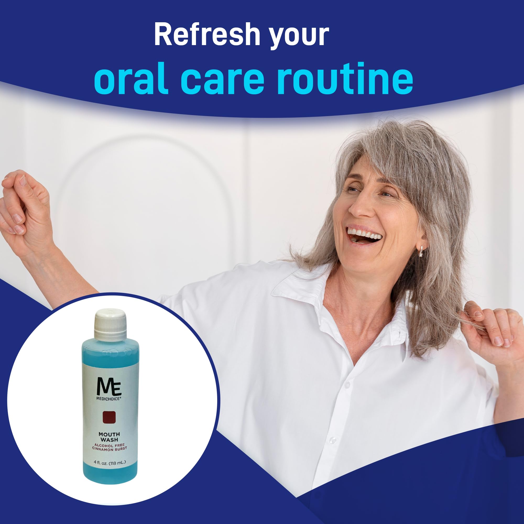 ME MediChoice Mouthwash Alcohol Free, Cinnamon Burst Flavor 6-Pack (PC7500)