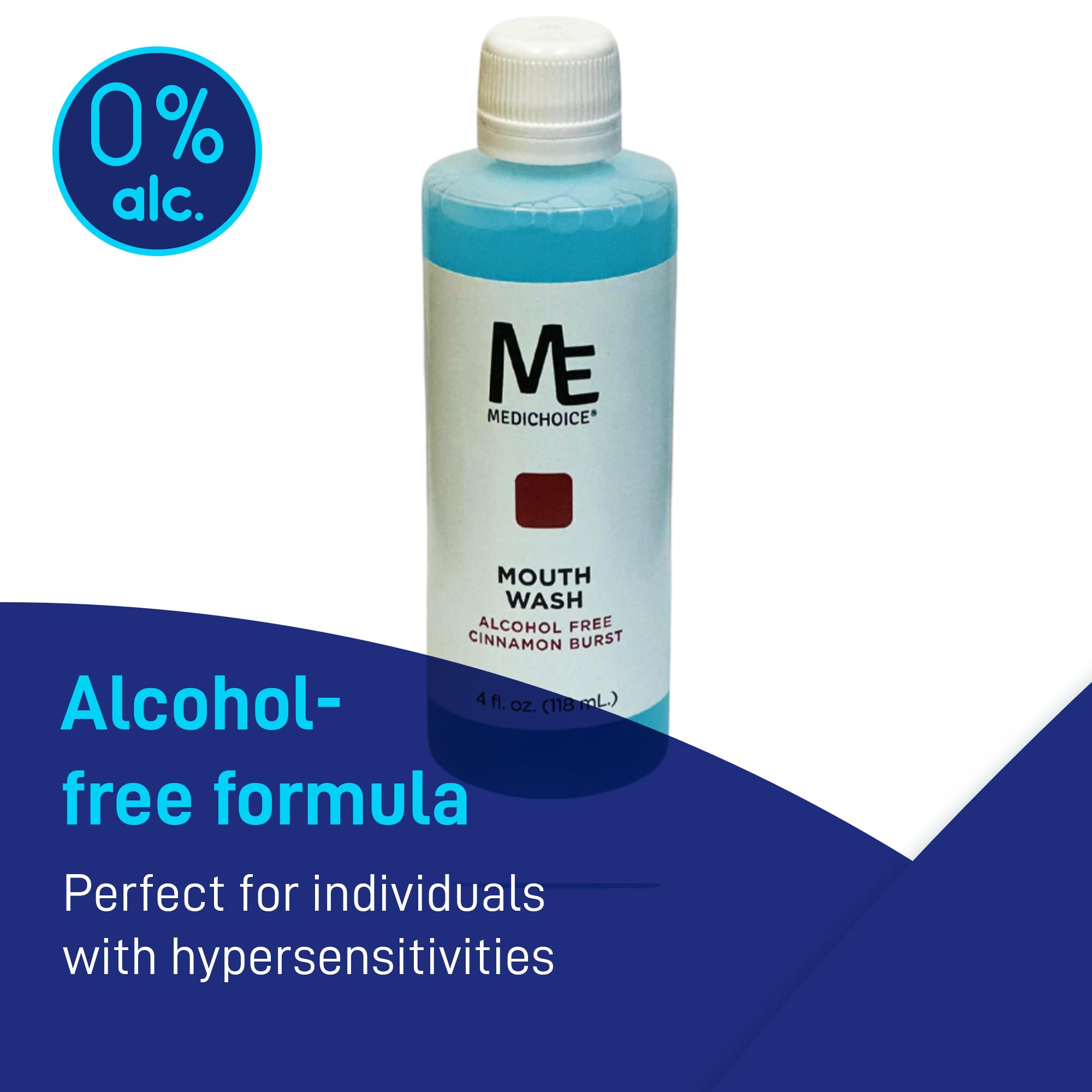 ME MediChoice Mouthwash Alcohol Free, Cinnamon Burst Flavor 6-Pack (PC7500)