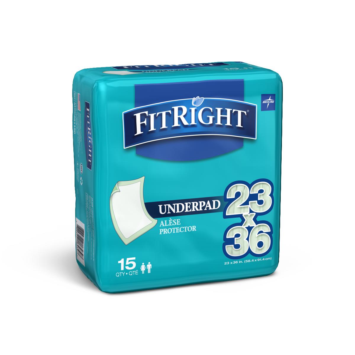 Fitright Underpad, Fluff, 23X36 MSC281150Z