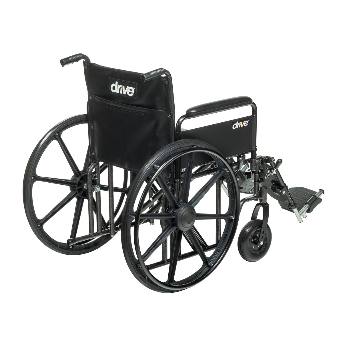 Sentra EC Heavy Duty Wheelchair, 24" Full Arms Elevating Leg Rests