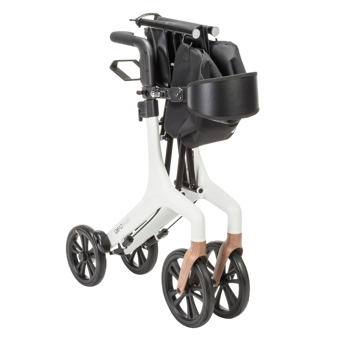 AeroWalk Ultra-Lite Rollator Rolling Walker, White