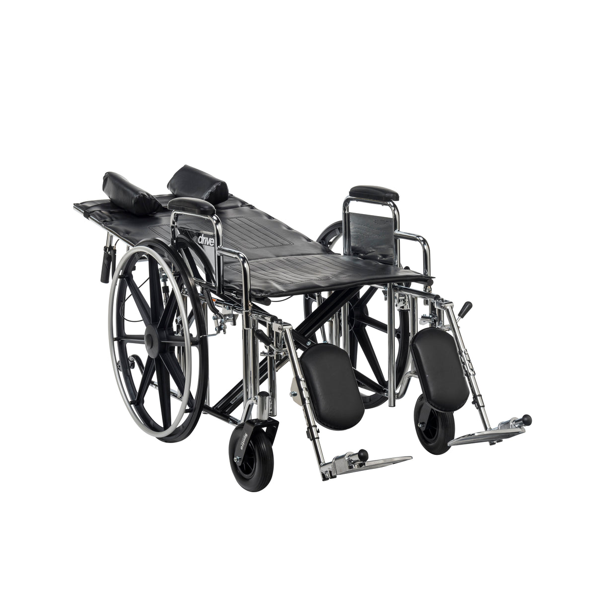 Sentra Reclining Wheelchair, Detachable Desk Arms, 22" Seat