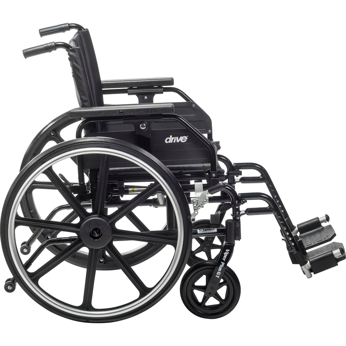 Viper Plus GT Wheelchair with Universal Armrests, 18" Seat, Swing-Away Footrests, view 6