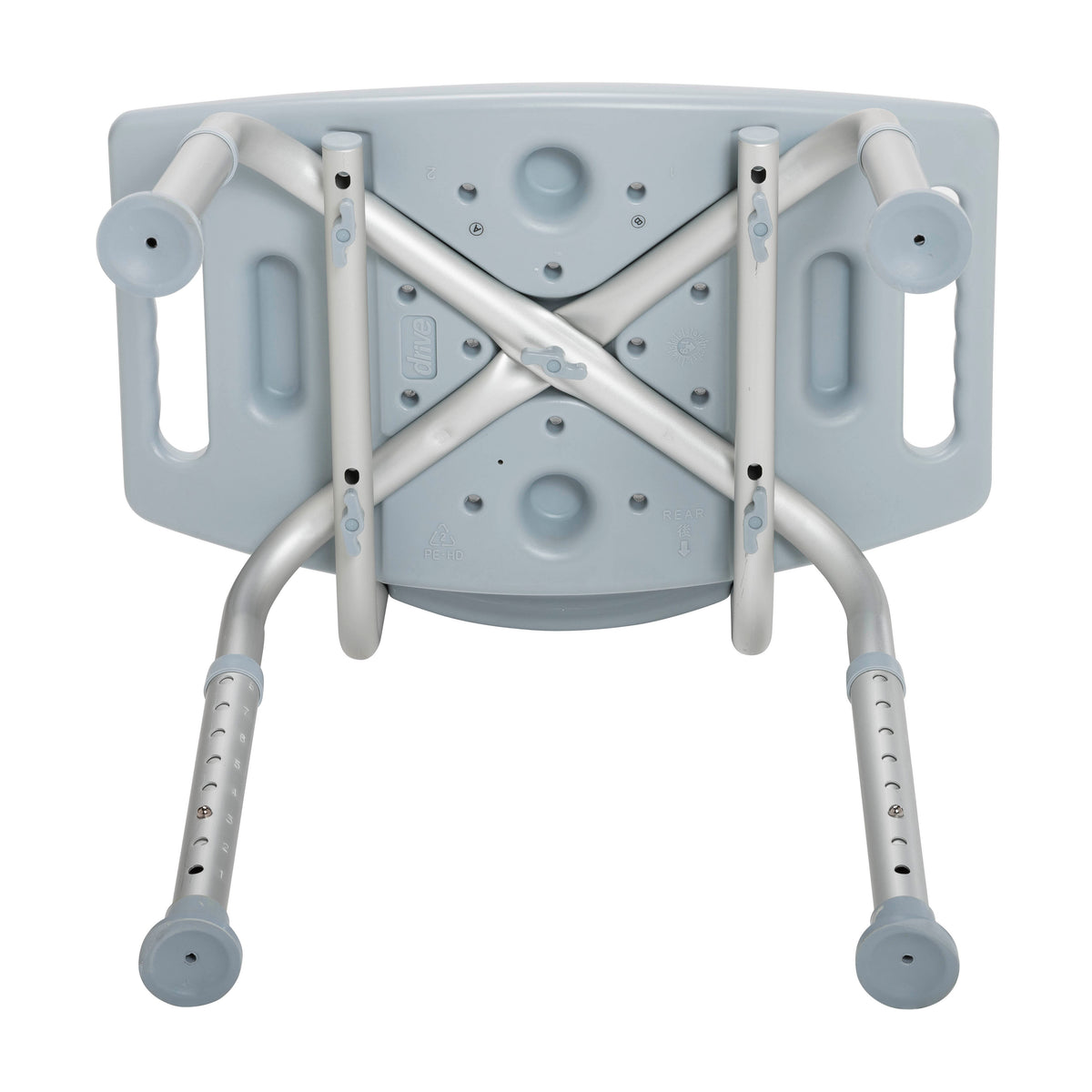 Bathroom Safety Shower Tub Bench Chair with Back, Gray