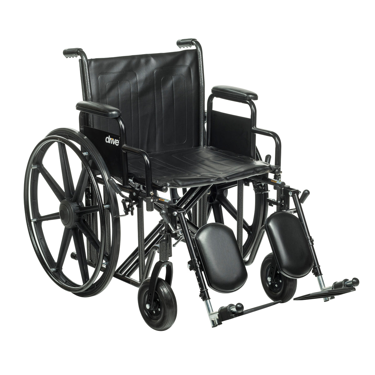 Sentra EC Heavy Duty Wheelchair, Detachable Desk Arms, Elevating Leg Rests, 22" Seat
