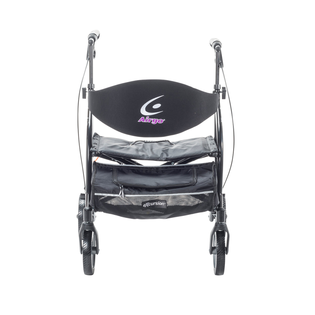 eXcursion XWD Heavy Duty Rollator Rolling Walker, Pearl Black
