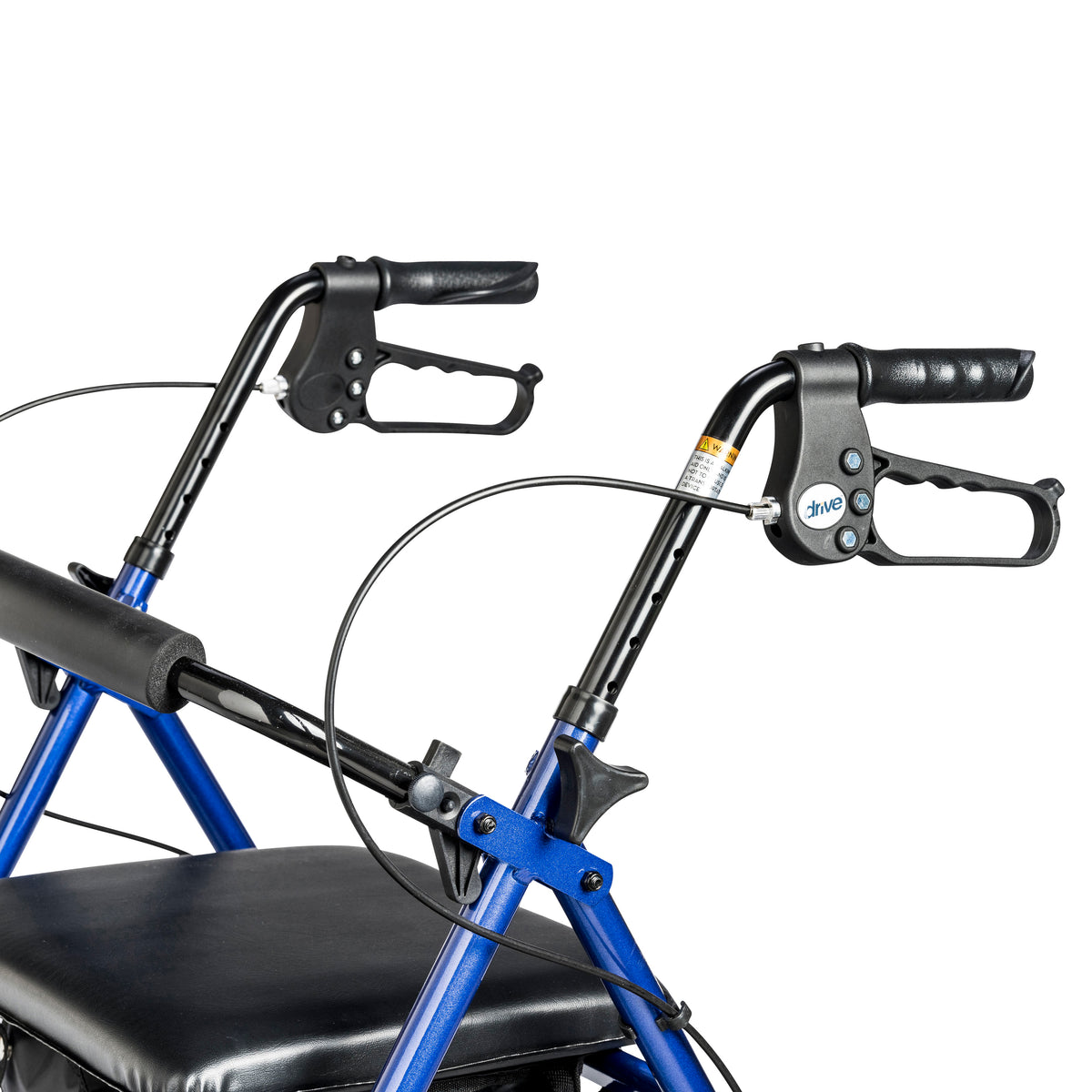 Adjustable Height Rollator Rolling Walker with 6" Wheels, Blue