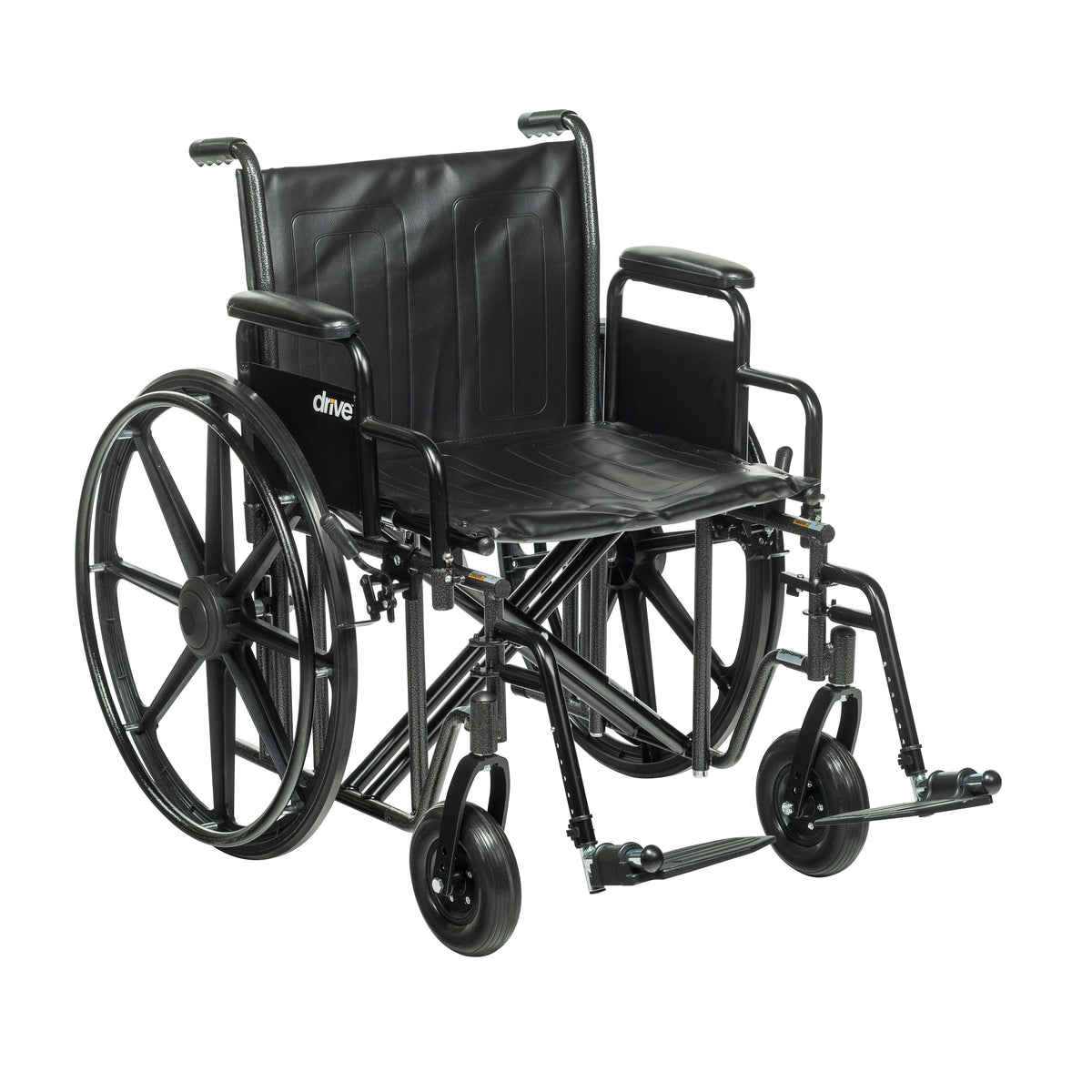 Sentra EC Heavy Duty Wheelchair, Detachable Desk Arms, Swing away Footrests, 24" Seat