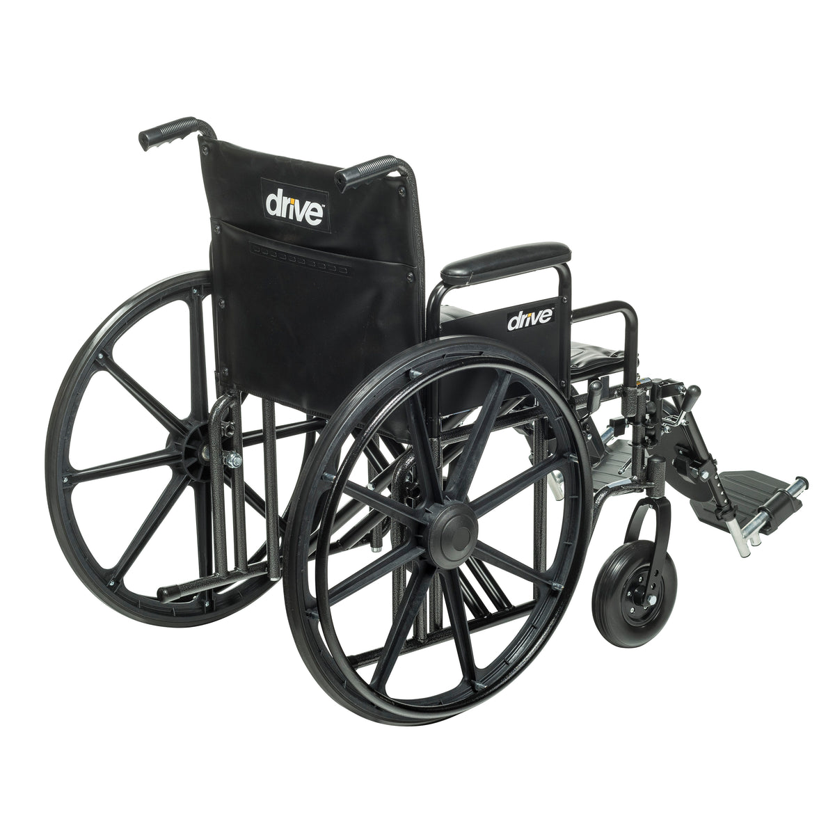 Sentra EC Heavy Duty Wheelchair, Detachable Desk Arms, Elevating Leg Rests, 24"Seat