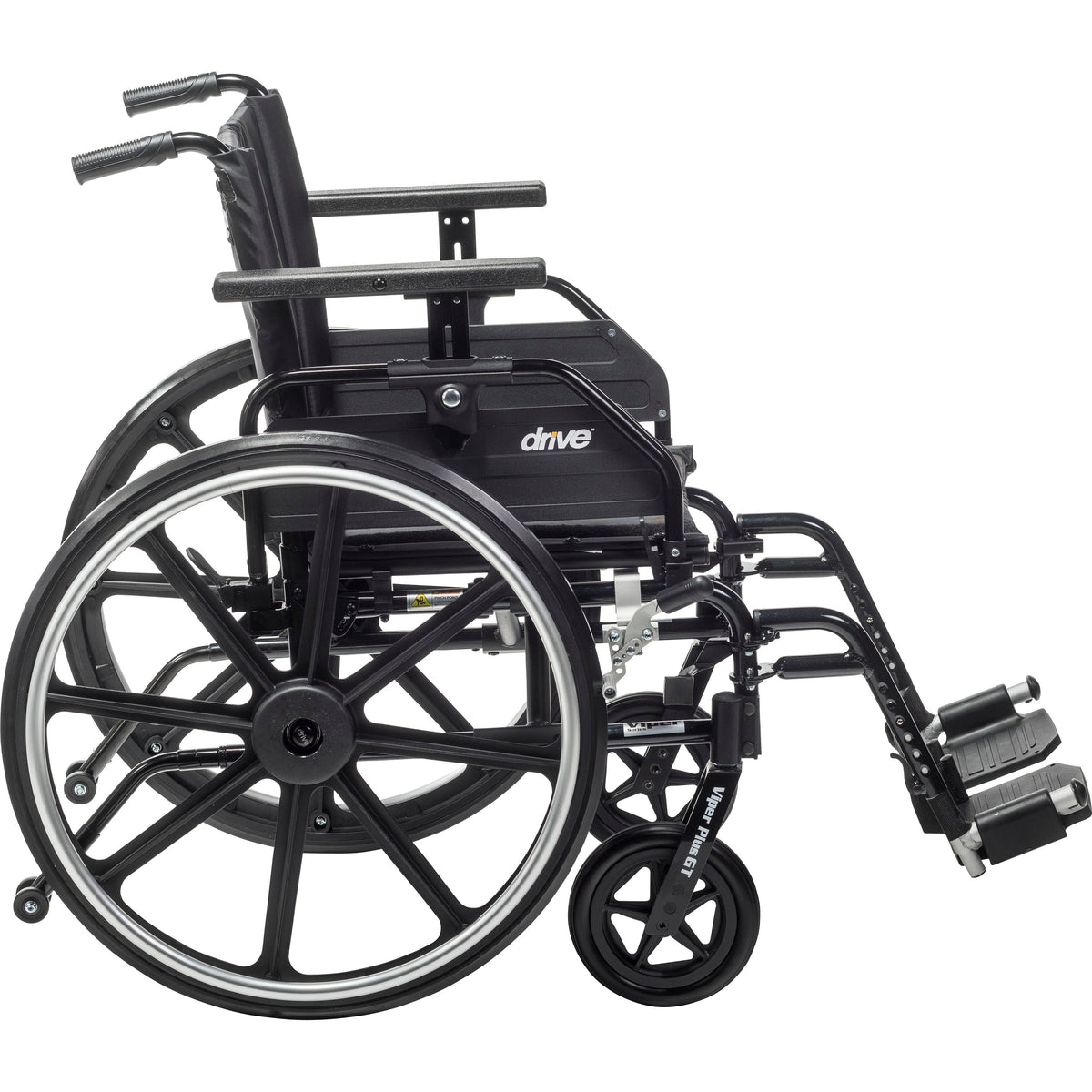 Viper Plus GT Wheelchair with Universal Armrests, 22" Seat, Swing-Away Footrests, view 3