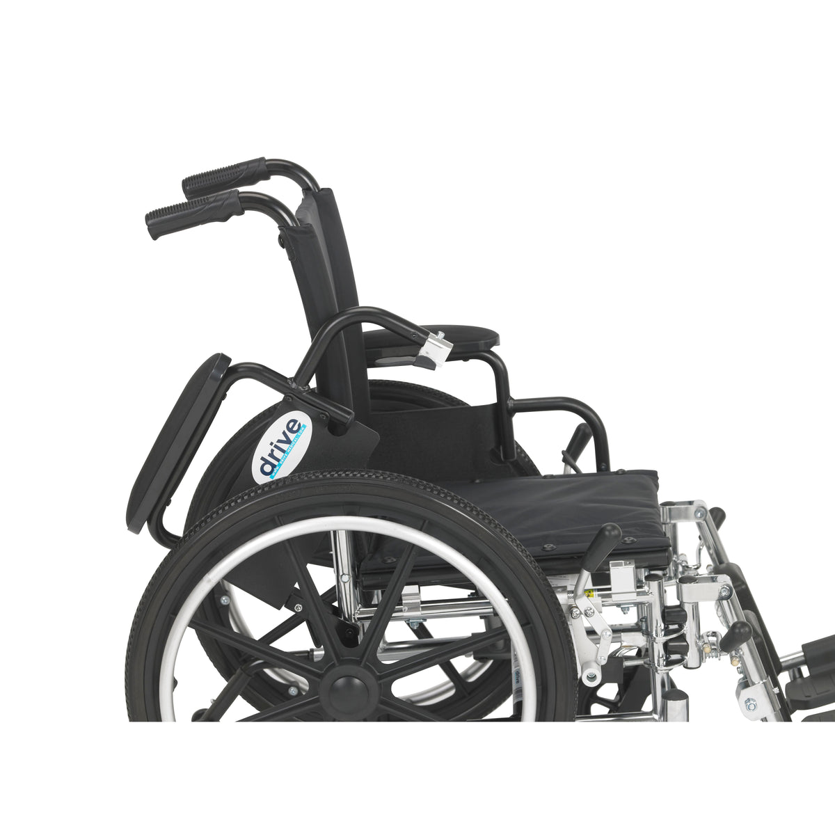 Viper Wheelchair with Flip Back Removable Desk Arms, 14" Seat, Elevating Leg Rests, view 3
