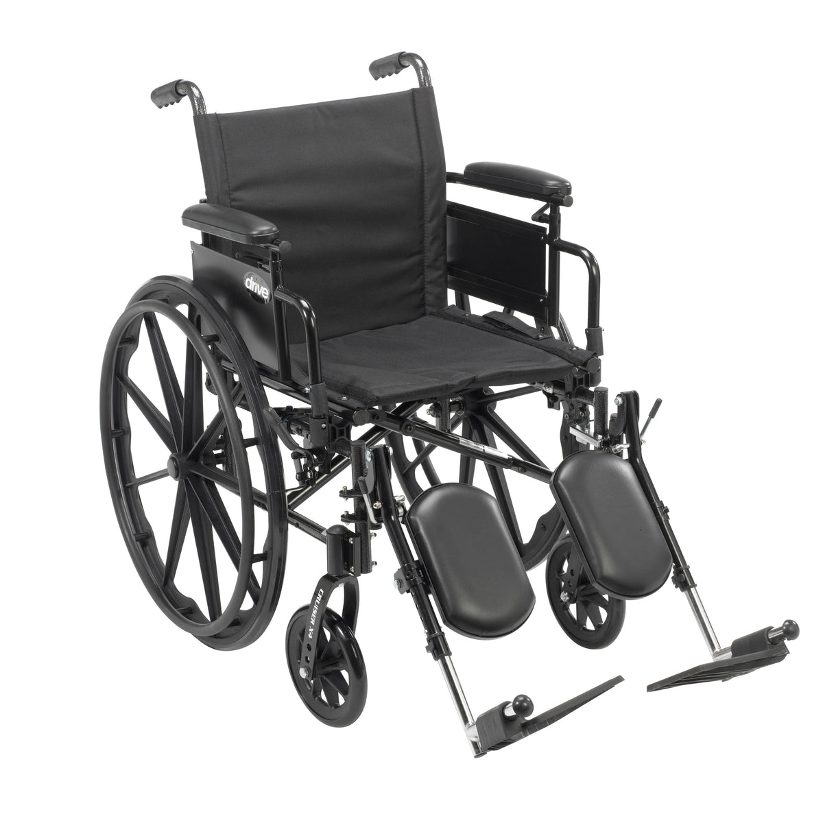 Cruiser X4 Lightweight Dual Axle Wheelchair, 16" Seat, Desk Arms, Elevating Leg Rests