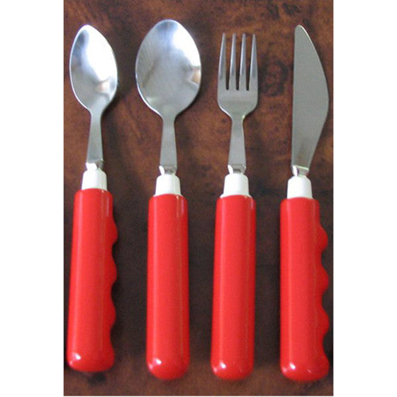Comfort Grip Red Handle Utensils