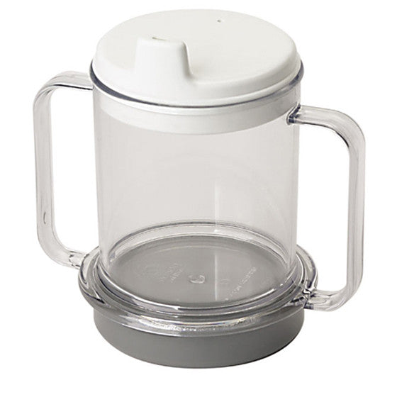 Weighted Two Handled Mug with Spout Lid (2)