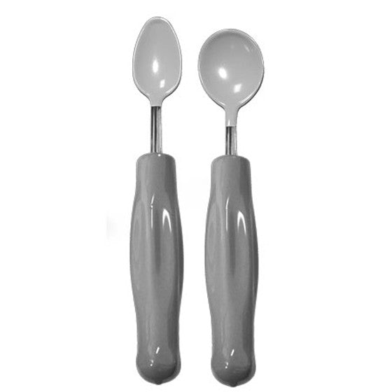 Weighted and Coated Teaspoon and Soupspoon with large non-slip plastic  coated handles for Parkinson's and shaky hands
