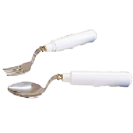 Swivel Eating Utensils with Built-Up Comfort Grip Handles