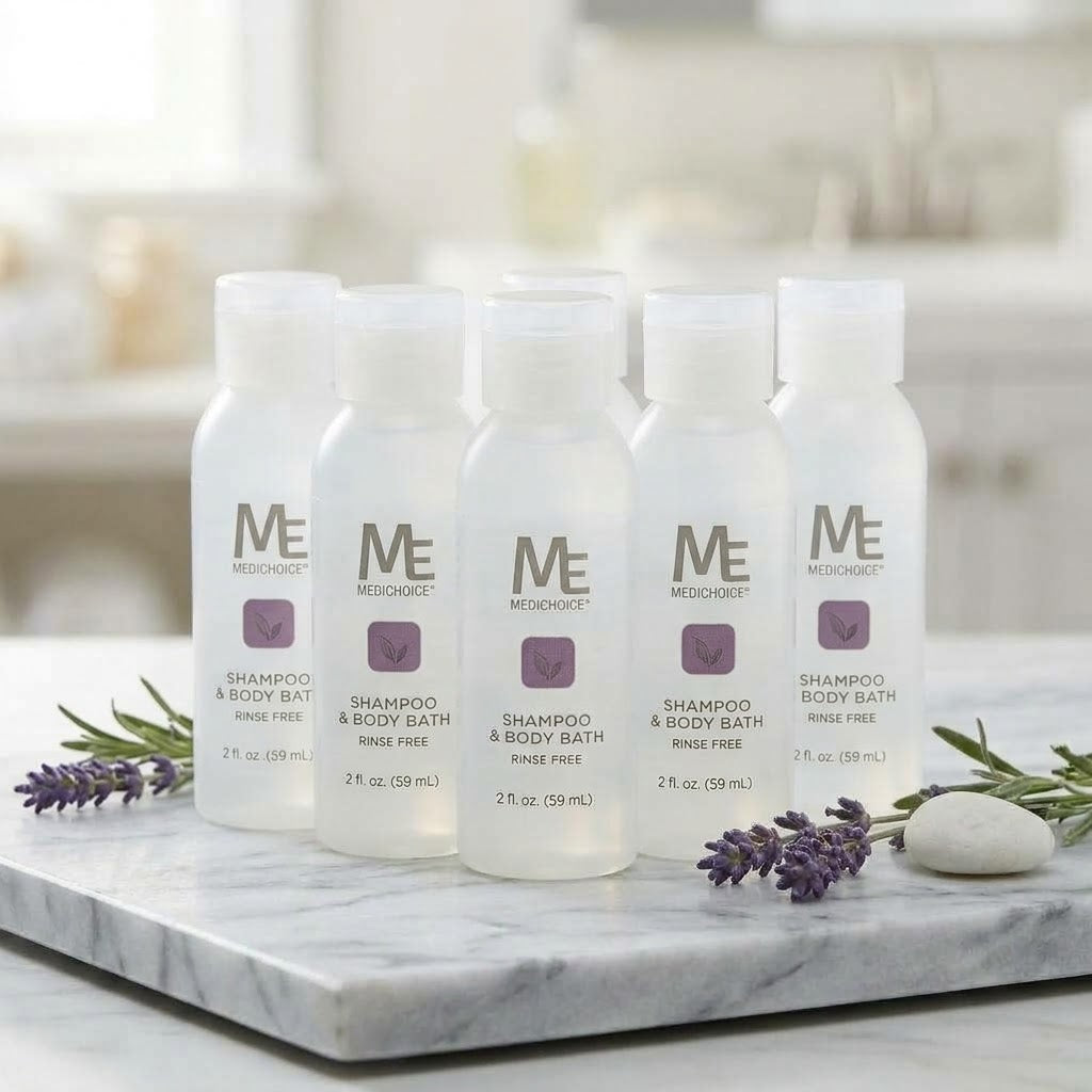 MediChoice Hair And Body Shampoo, No Rinse, With Flip-Top Cap
