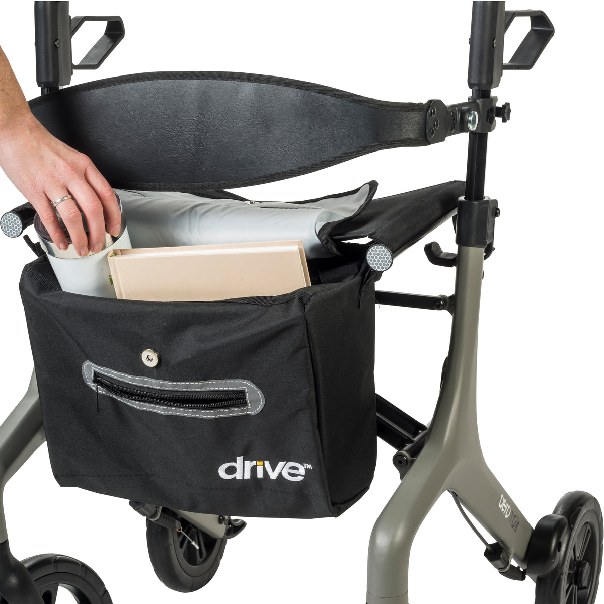 AeroWalk Ultra-Lite Rollator Rolling Walker, Grey