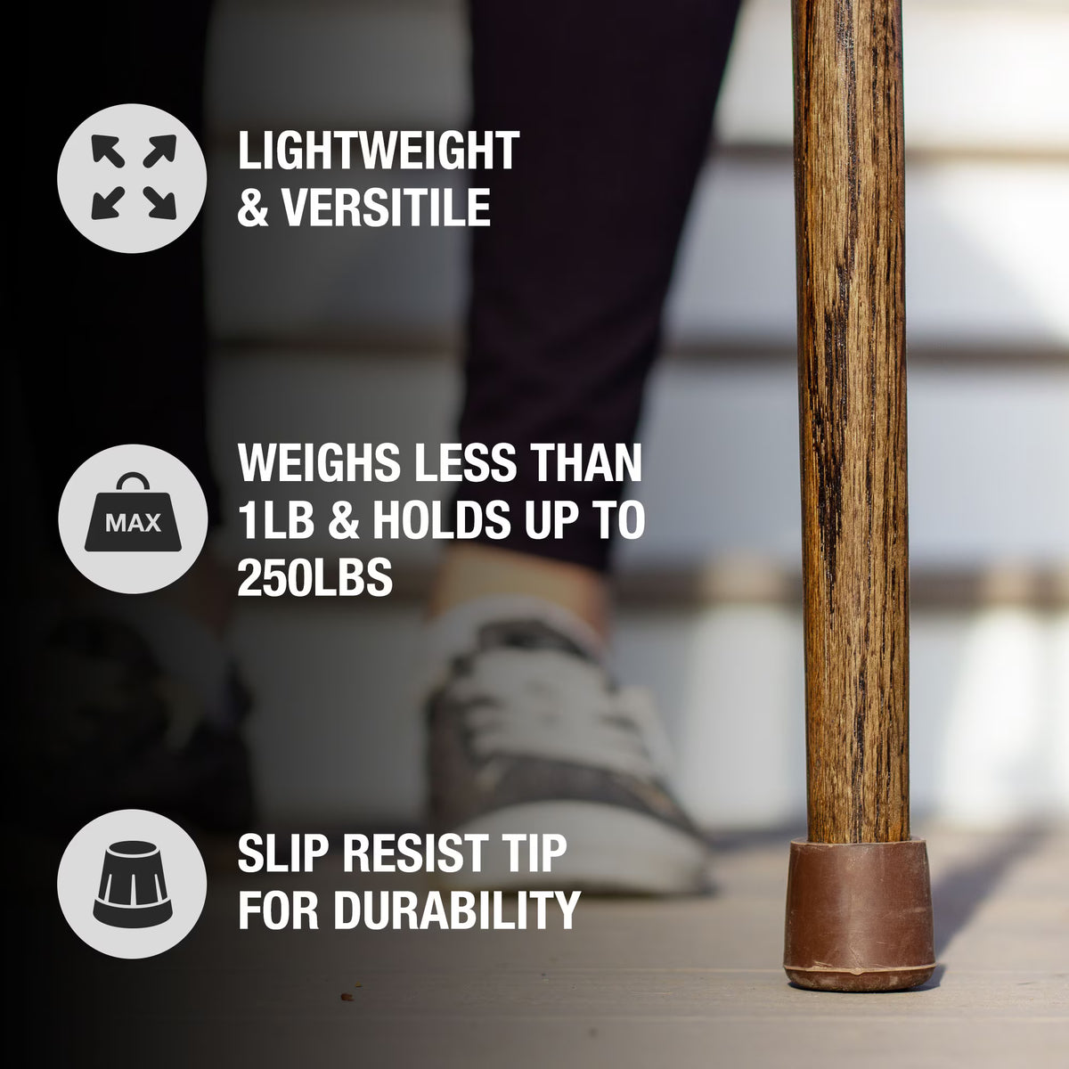 Wooden Hame Top Walking Cane