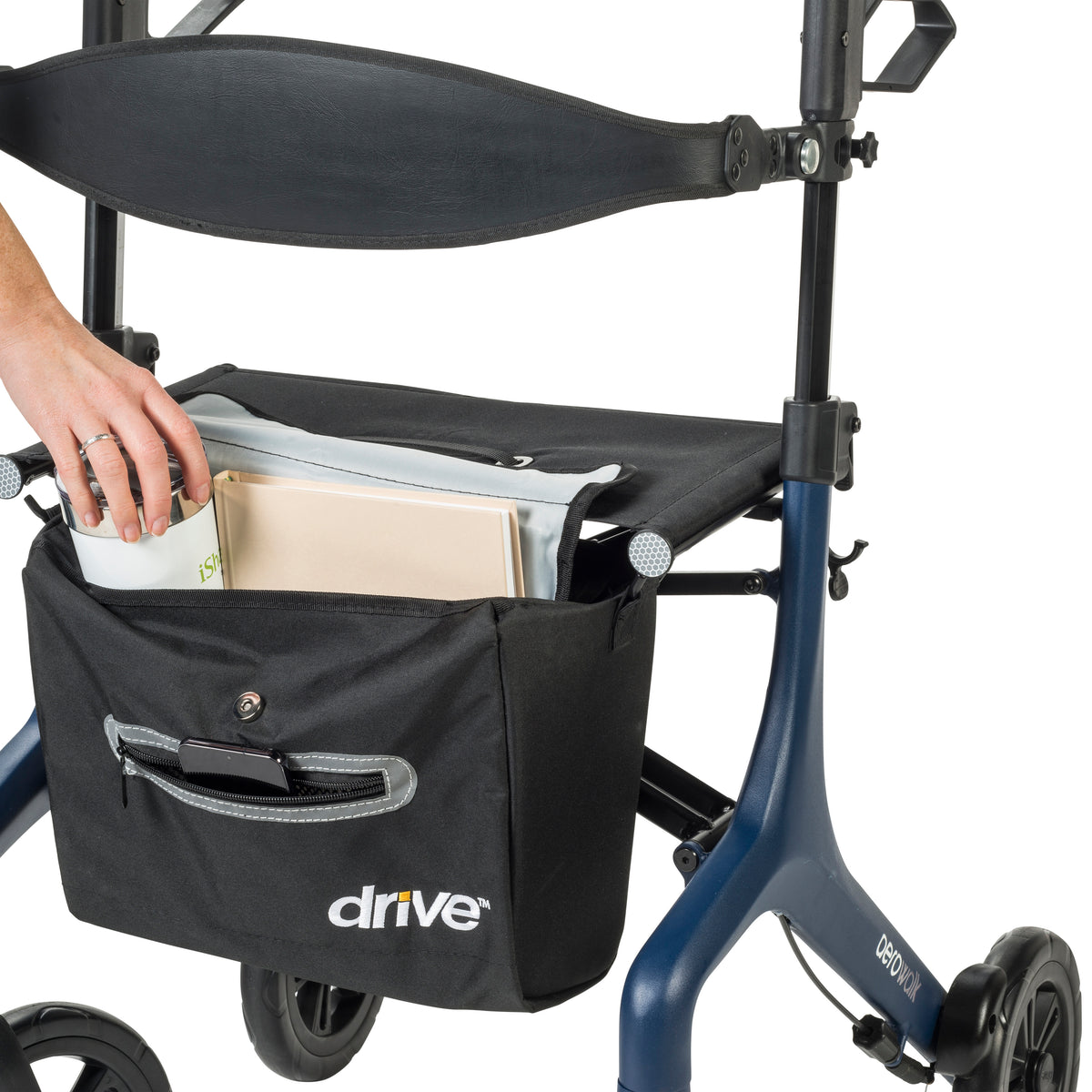 AeroWalk Ultra-Lite Rollator Rolling Walker, Blue