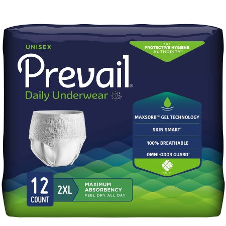 Prevail Unisex Adult Daily Underwear, Moderate Absorbency