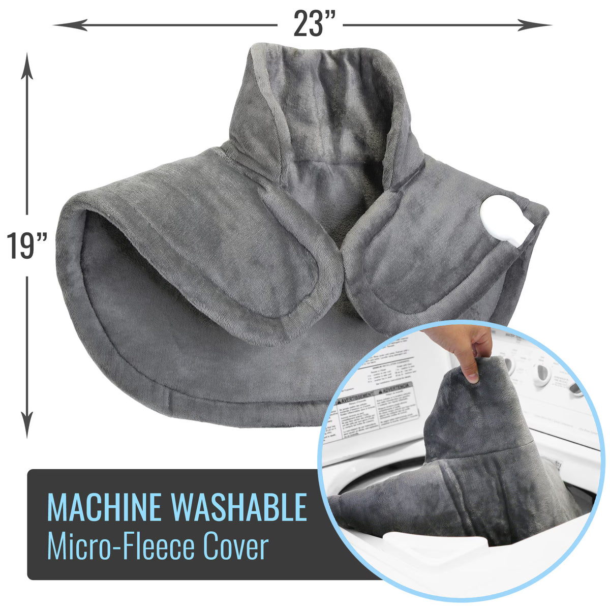 Neck and Shoulder Heating Pad, Large Plush Micro-Fleece