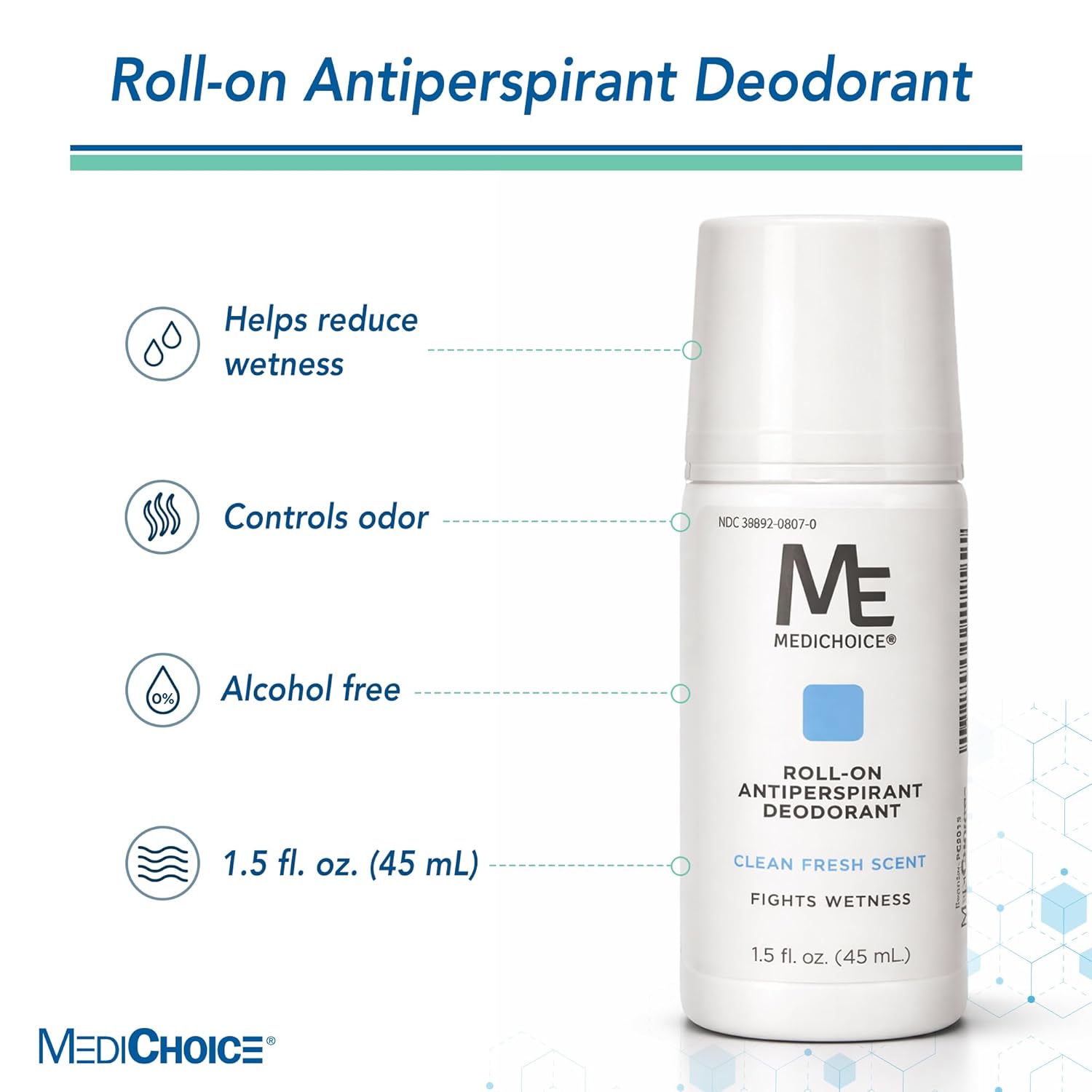 ME MediChoice Roll-On Antiperspirant Deodorant