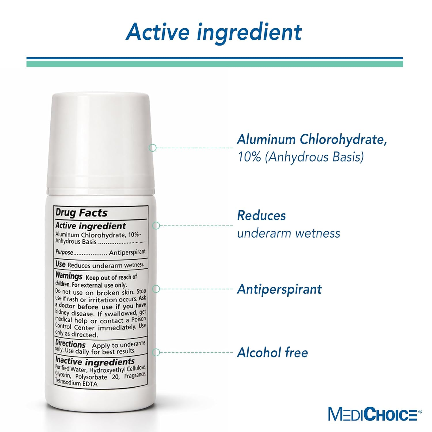 ME MediChoice Roll-On Antiperspirant Deodorant