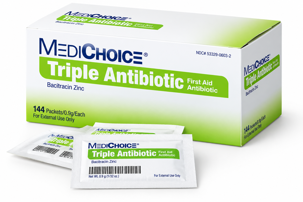MediChoice First Aid Triple Antibiotic Ointment .9 Gram Packets, (1314OINT209)
