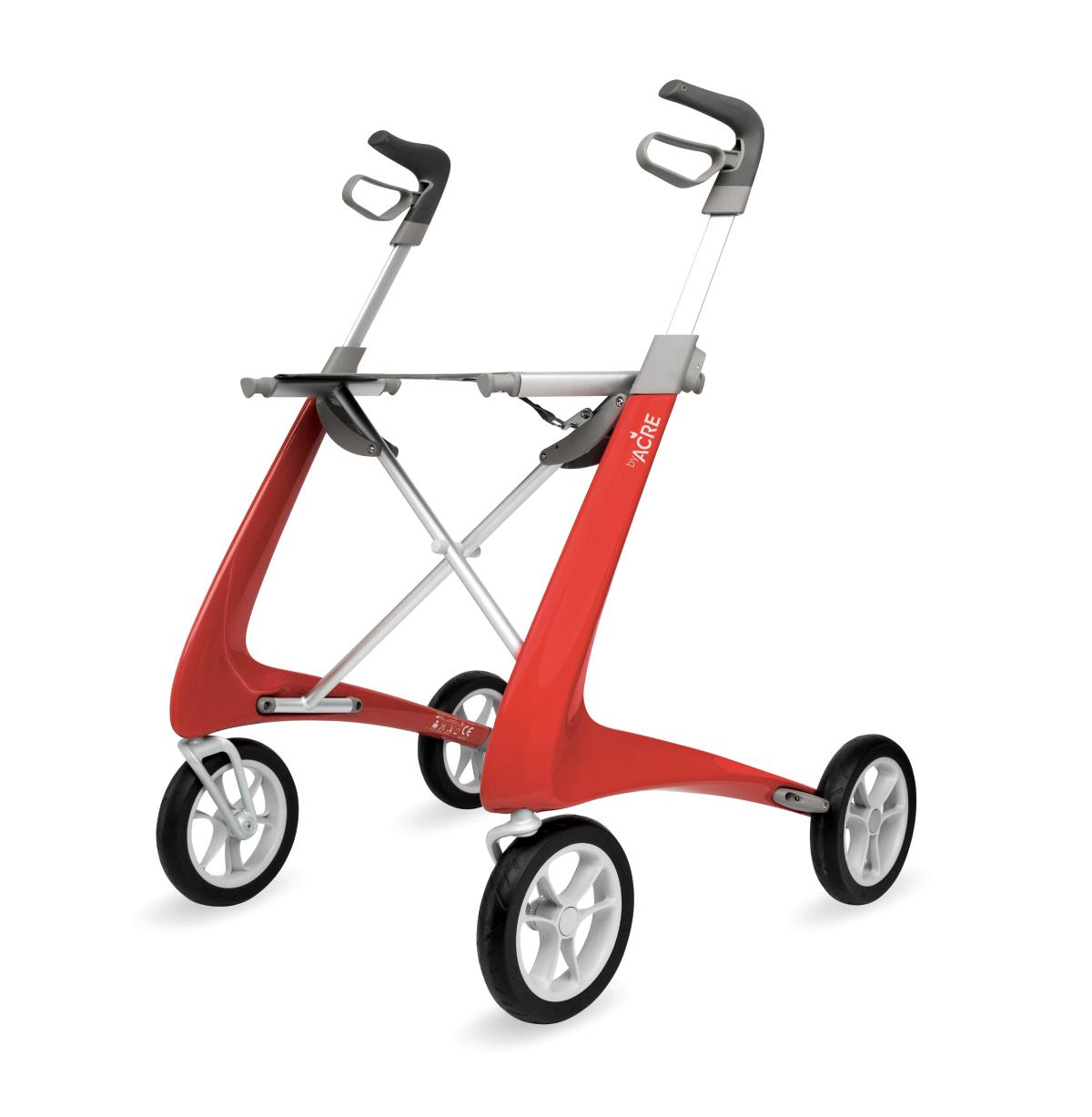 Rollator, Carbon Fiber, Comfort, Red BYA100LGR