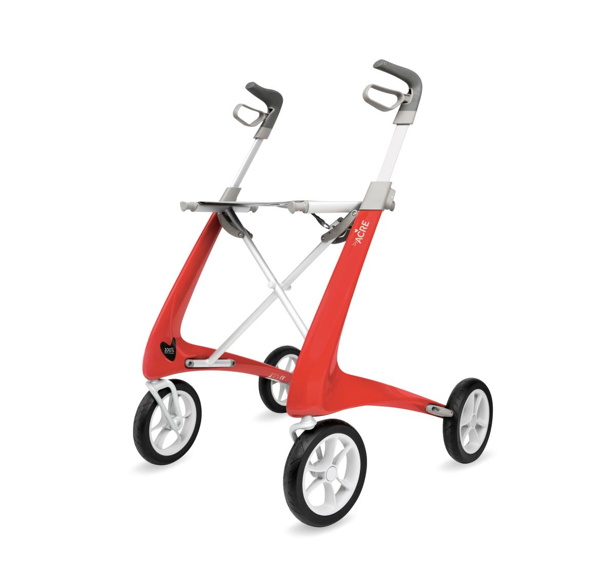 Rollator, Carbon Fiber, Regular, Red BYA100MDR