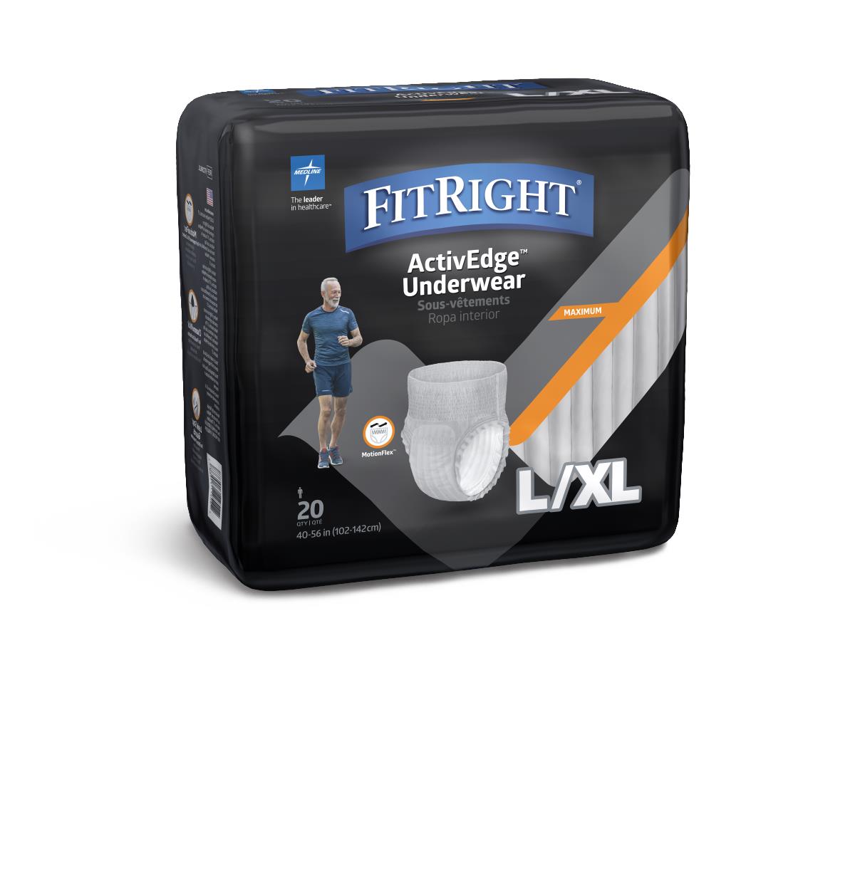 Mens Underwear, Ultra, Lg/Xl, 40-56 FIT23MLXLZ