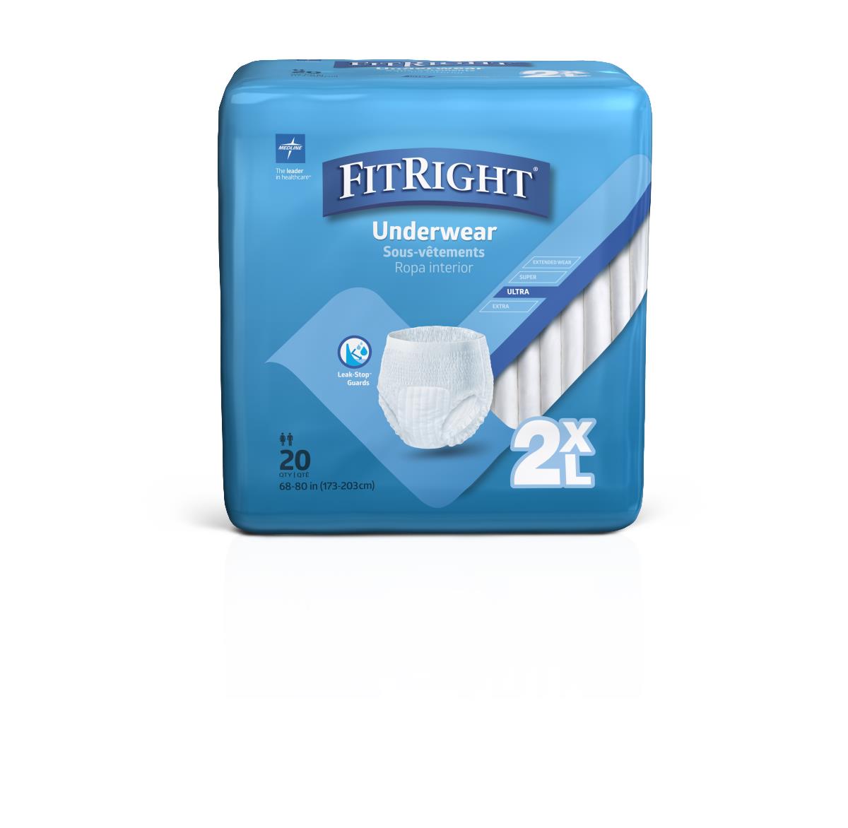 Underwear, Protective, Fitright, Xxl, 68-80 FIT700A