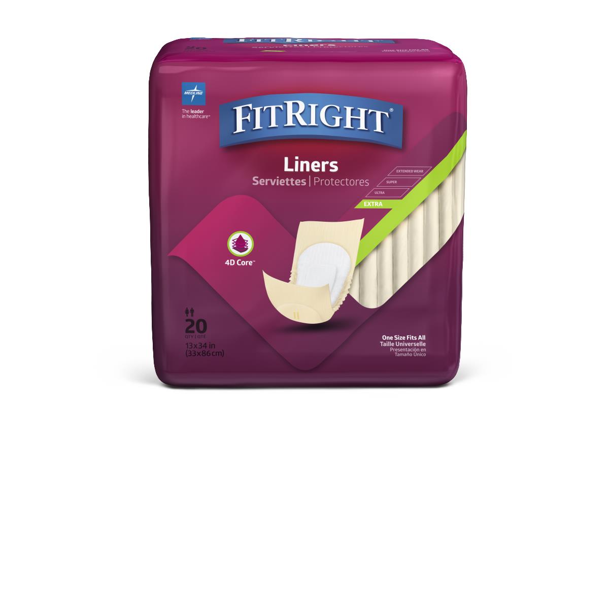 Liner, Incontinent, Fitright, Mod, 13X34 FITLINER100