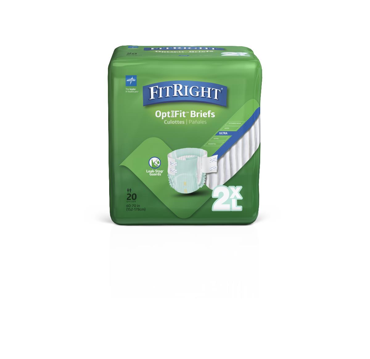 Brief, Clothlike, Fitultra, Xxl, 60-70 FITULTRAXXL