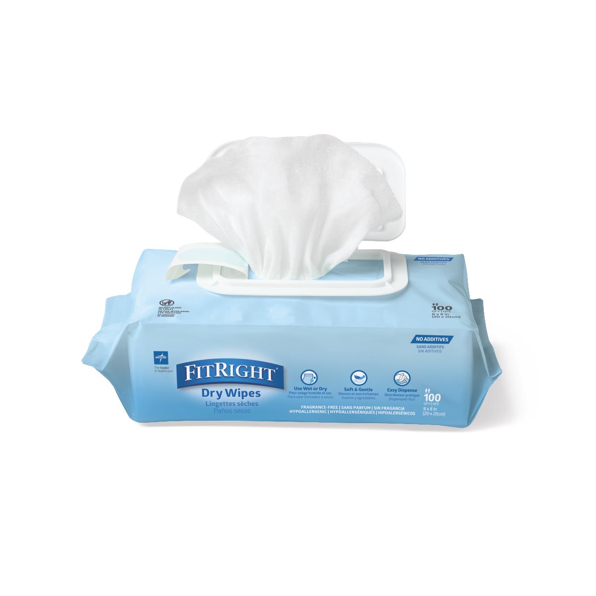Wipe, Dry, Fitright, Soft, 8X8" FRDW263854