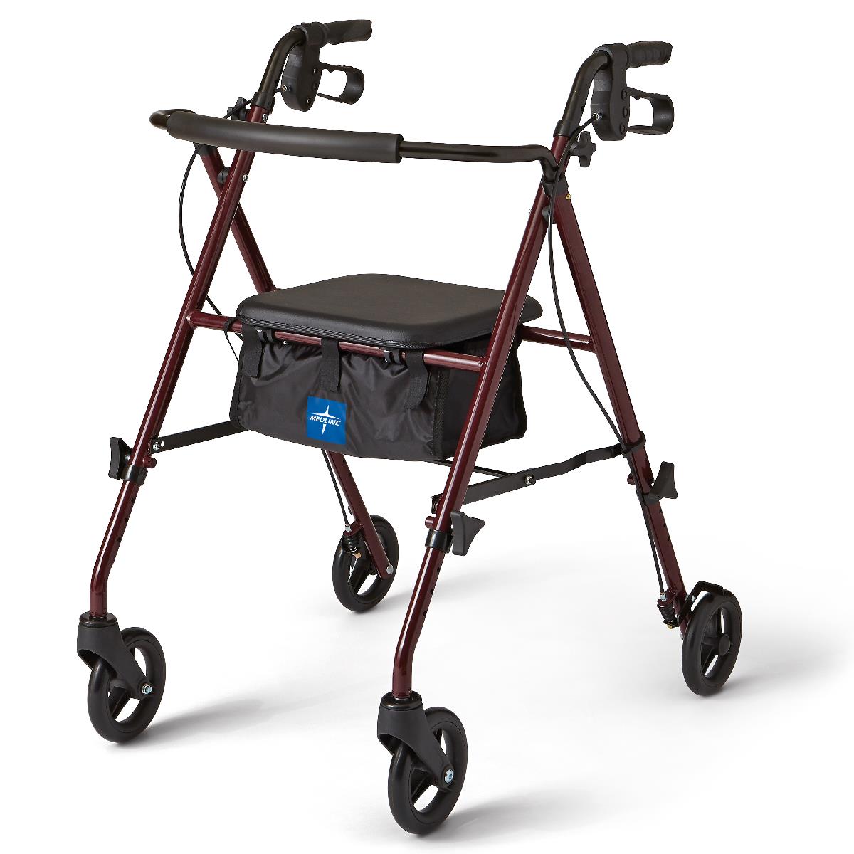 Rollator, Hght Adjst Handles & Seat, Red MDS86825SLRS