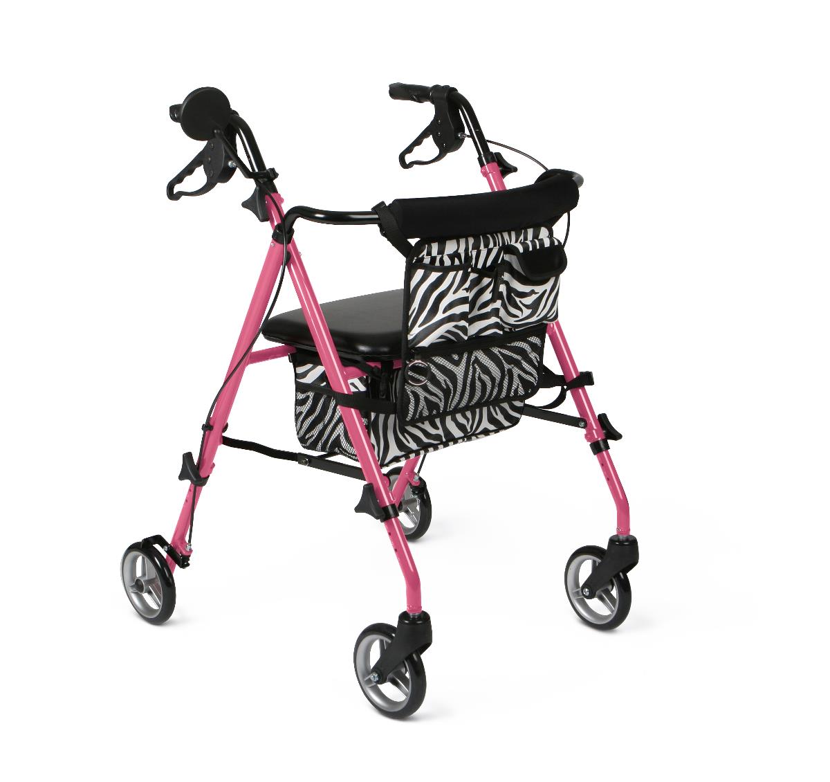 Rollator, Posh, Pink, Zebra MDS86835SHE