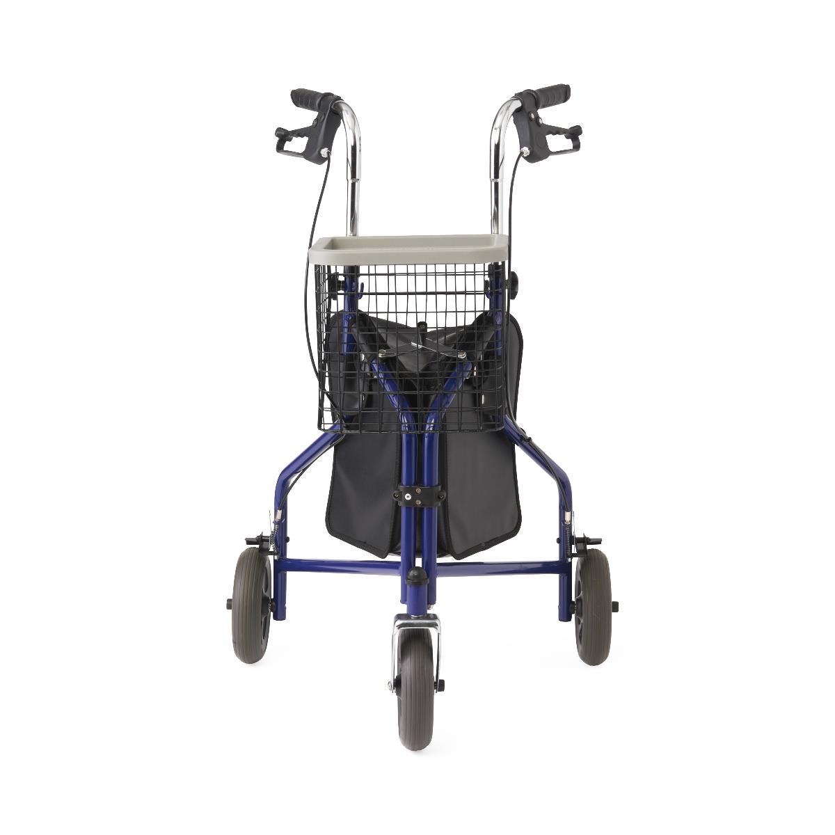 Three Wheeled Steel Rollator, Blue MDS86840TRIB