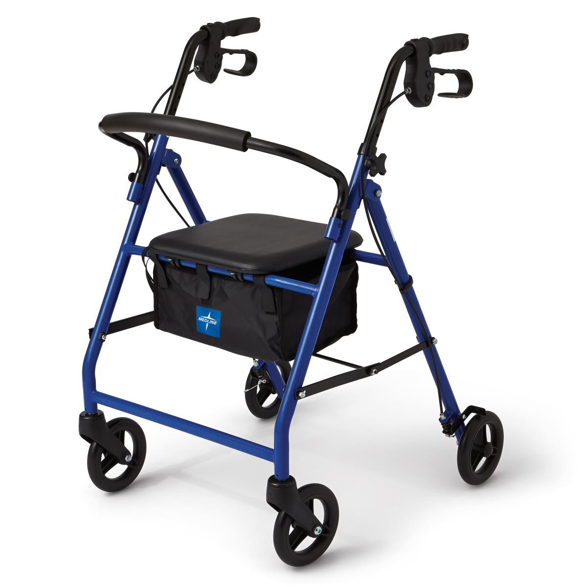Rollator, Basic, Steel, 6", Blue MDS86850EBS