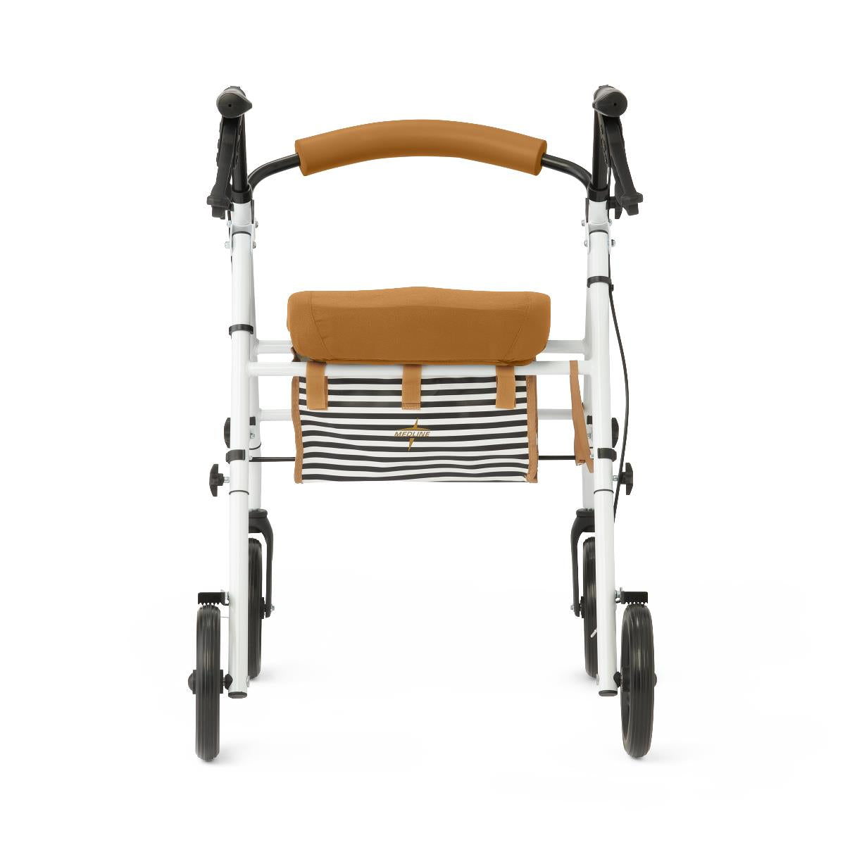 Rollator, Steel, 8", White, Mb MDS868SKWM