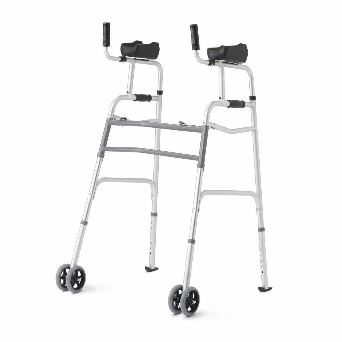 Walker, Upright, Folding, 5" Wheels MDSUPWALK