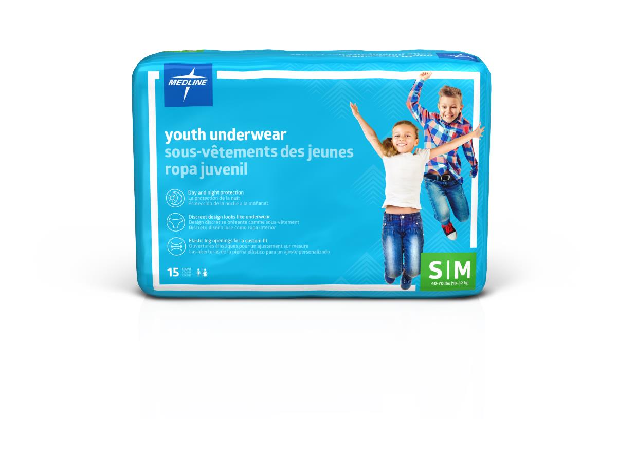 Underwear, Protective, Youth, Sm/Md, 40-70Lb MSC23001A