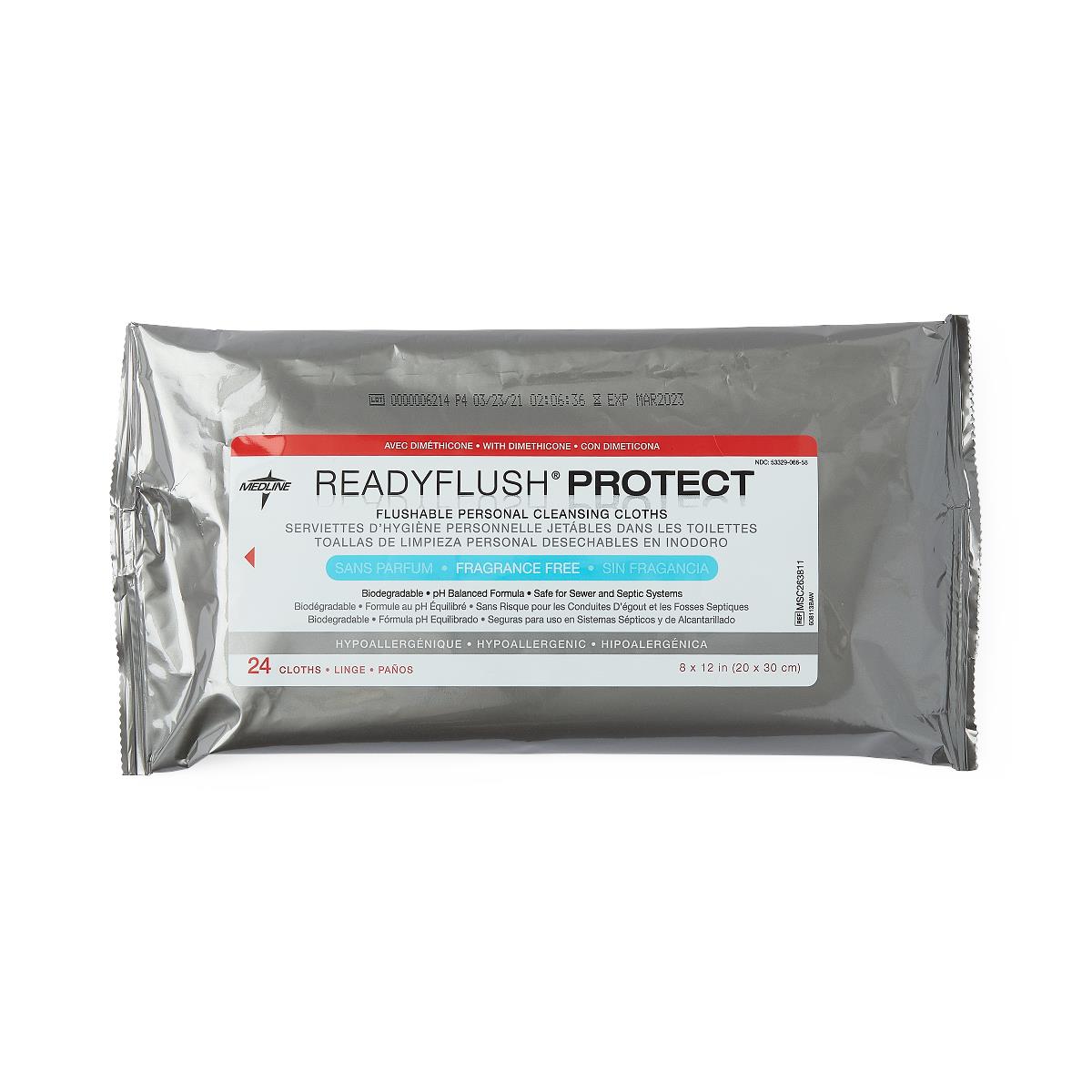Wipe, Readyflush, Protect, Dimeth, 24/Pk MSC263811