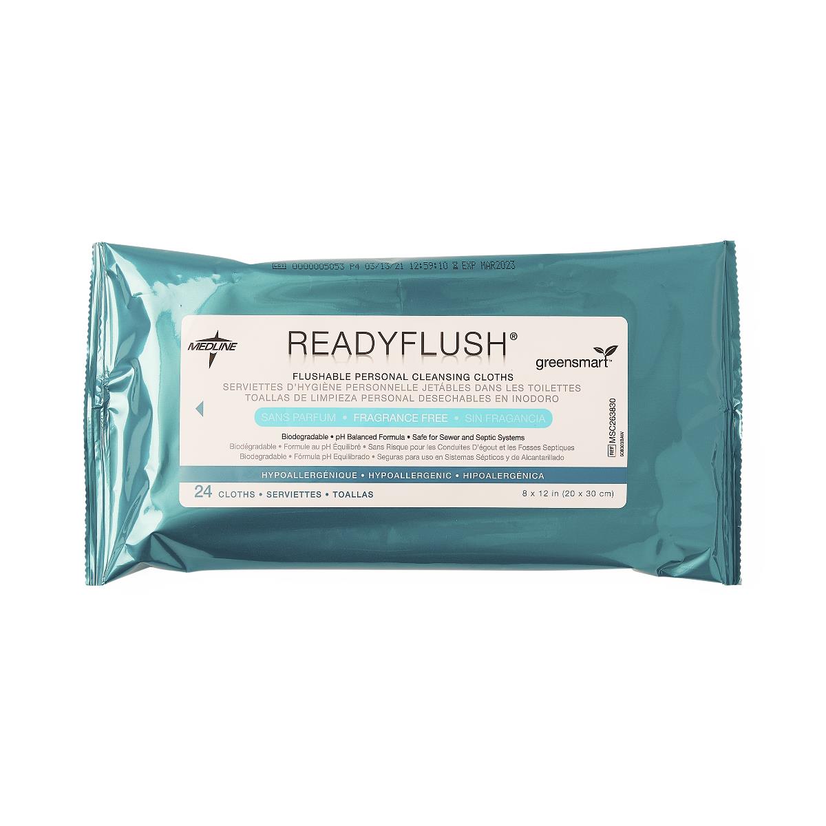 Wipe, Readyflush, Fragrance Free 24/ MSC263830H