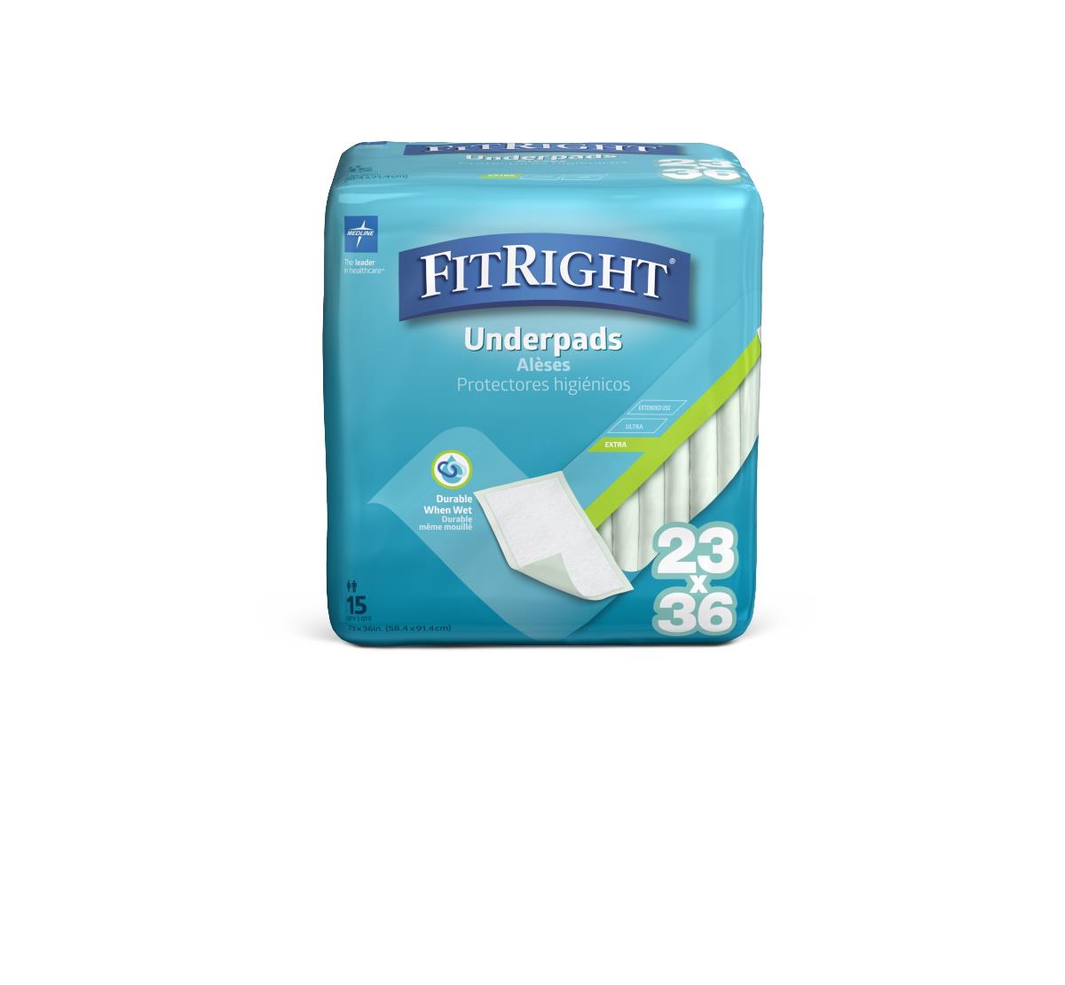 Fitright Underpad, Fluff, 23X36 MSC281150